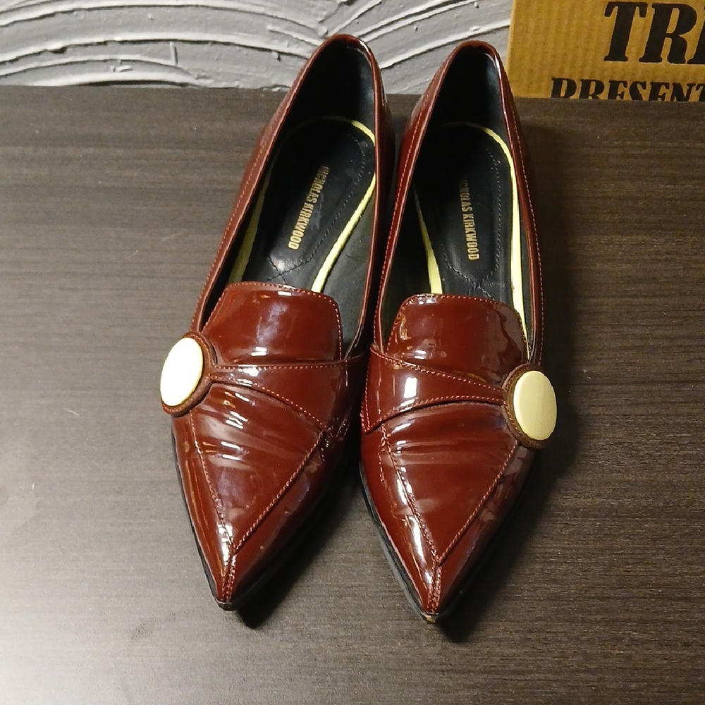 Nicholas Kirkwood Brown Patent Leather Loafers